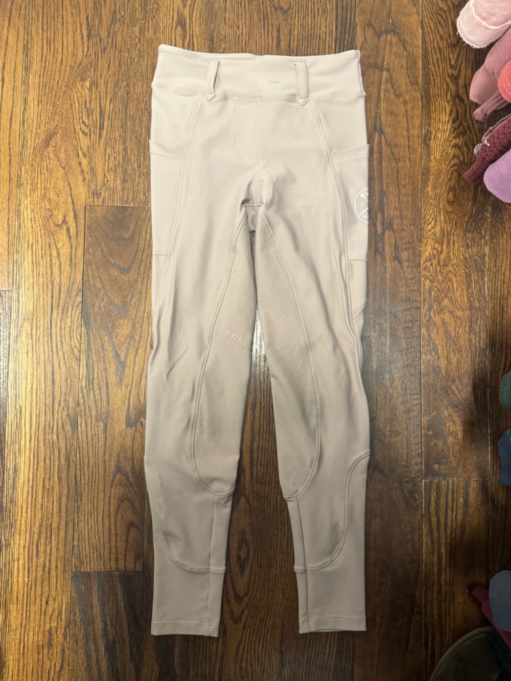 Technical High-Waist Riding Tights in Taupe